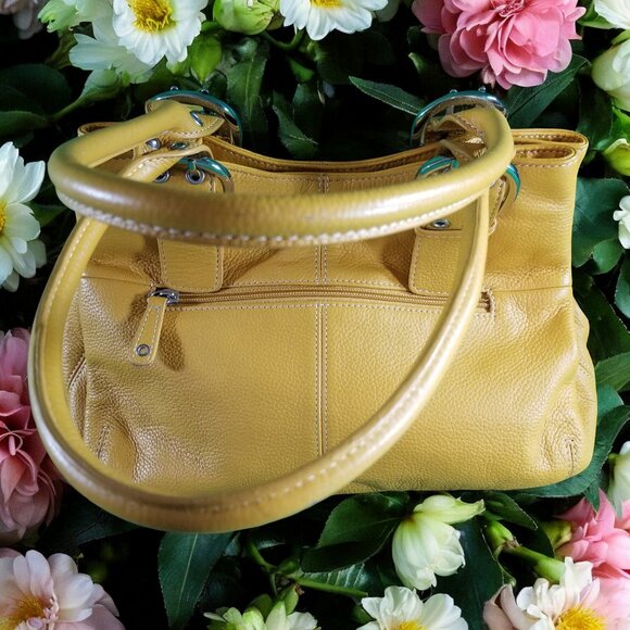 Tignanello Yellow Leather Purse Bag 12093 - Picture 4 of 9